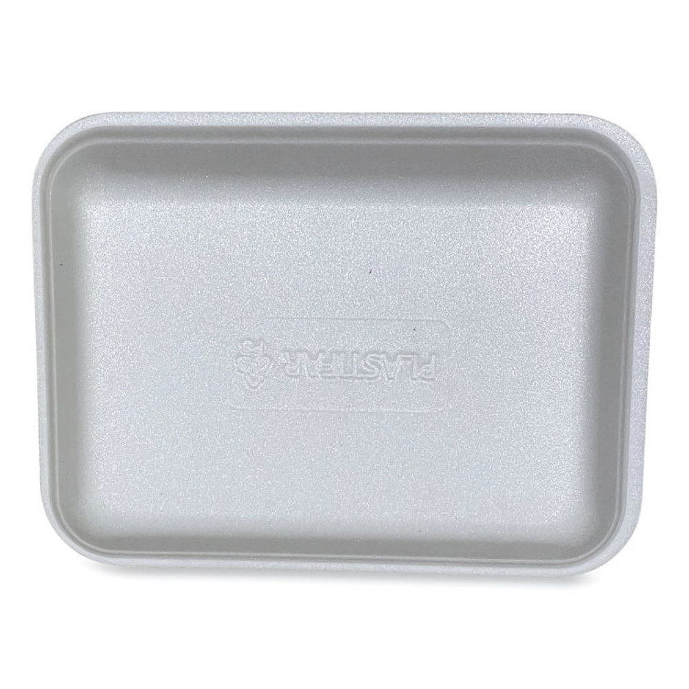 GEN 3PWH Meat Trays, #3P, 8.7 x 6.6 x 1.1, White, Foam, 400/Carton