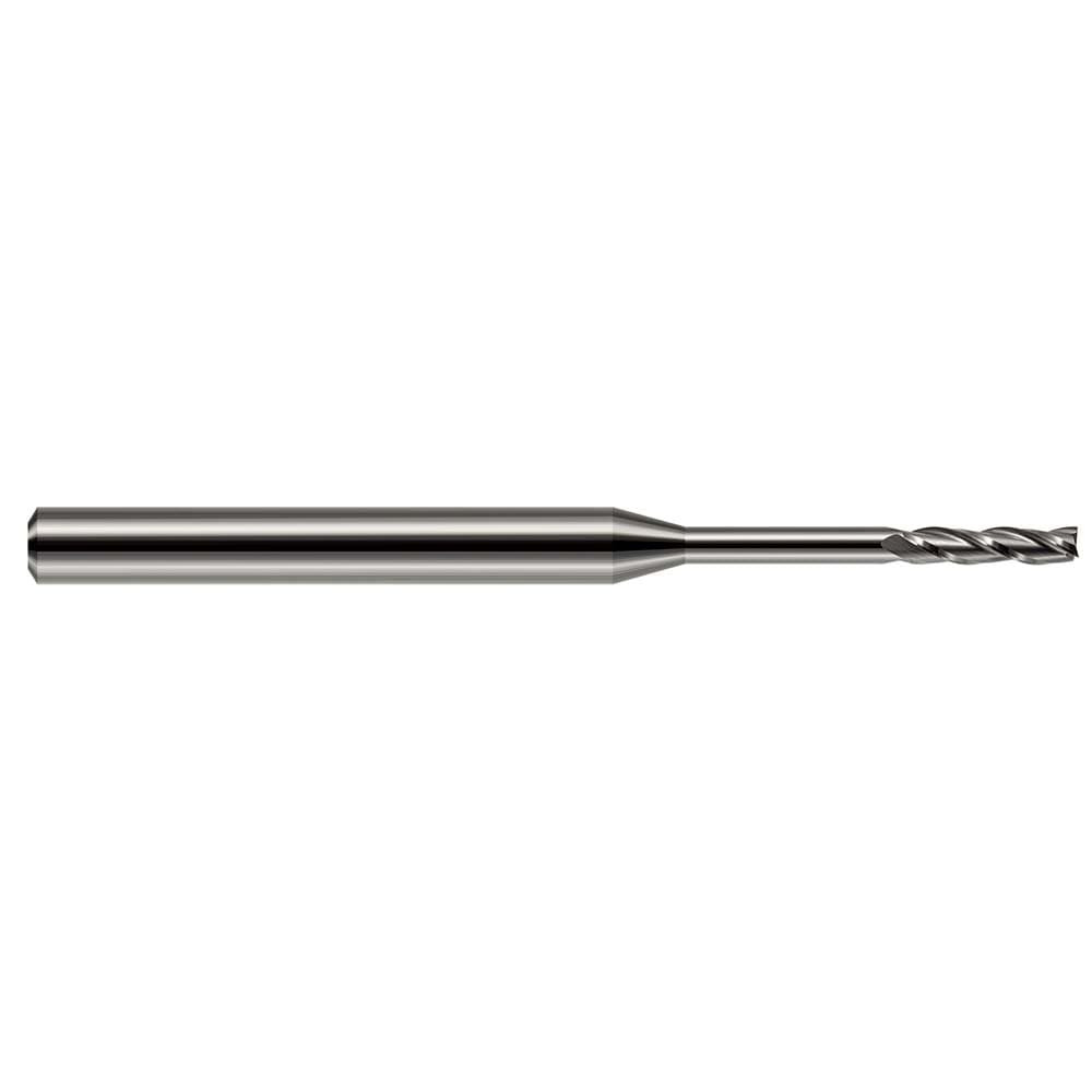 Harvey Tool 13640 Square End Mill: 0.04'' Dia, 13/64'' LOC, 1/8'' Shank Dia, 2-1/2'' OAL, 3 Flutes, Solid Carbide