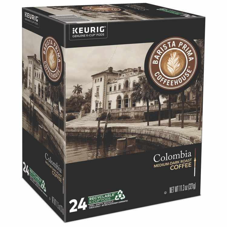 KEURIG DR PEPPER Barista Prima Coffeehouse® 6613CT Colombia K-Cups Coffee Pack, 96/Carton