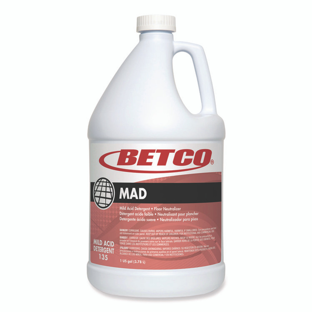 BETCO CORPORATION 1350400 MAD Detergent, Characteristic Scent, 1 gal, 4/Carton
