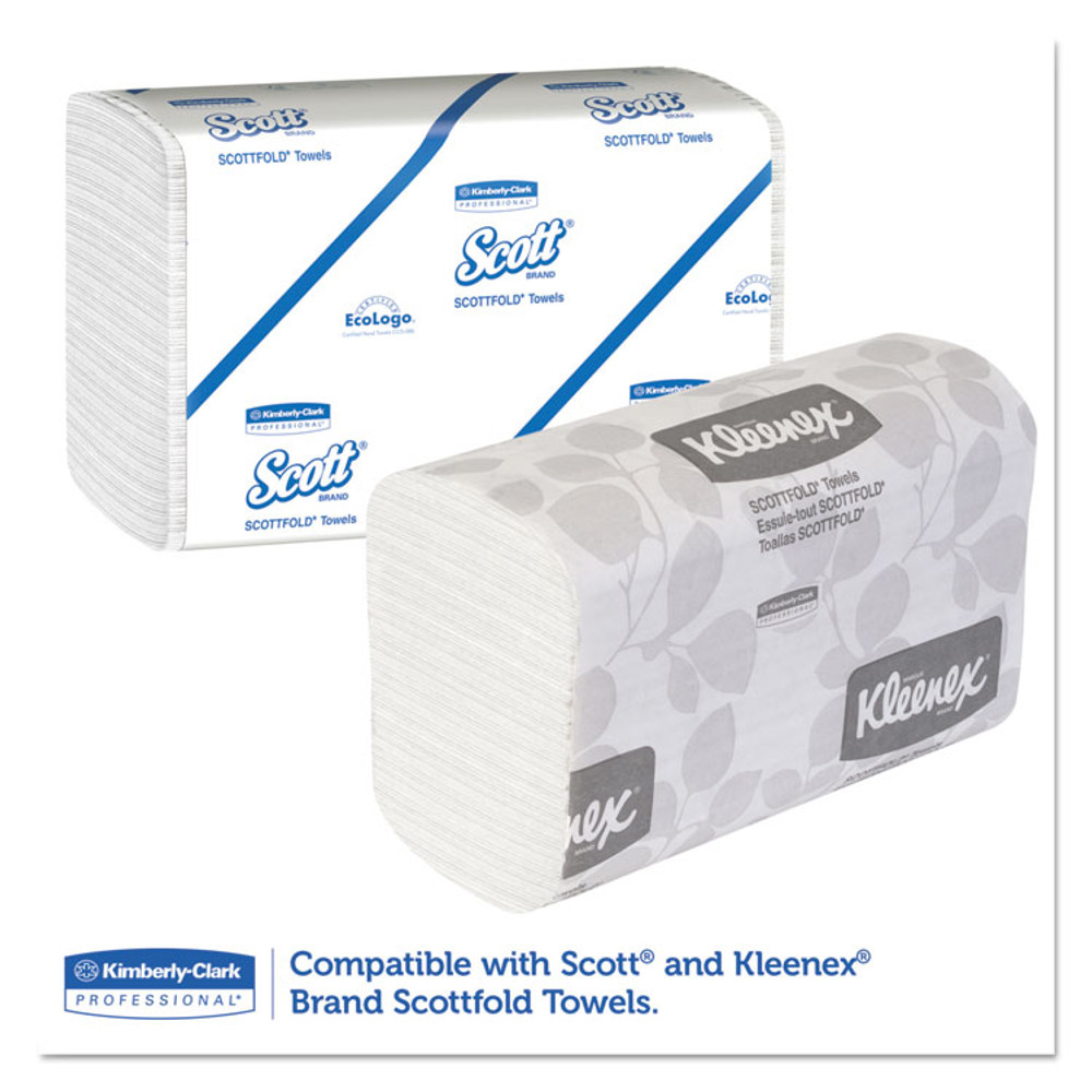 KIMBERLY CLARK Kimberly-Clark Professional* 09217 Scottfold Compact Towel Dispenser, 10.75 x 4.75 x 9, Pearl White