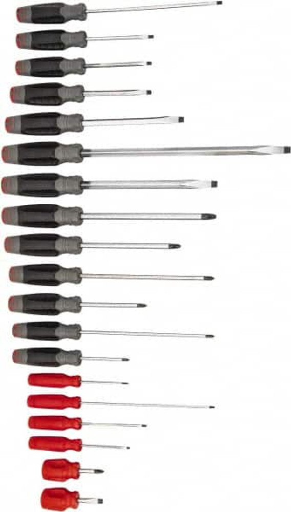 Proto J1219RCF Screwdriver Set: 19 Pc, Cabinet, Phillips & Slotted
