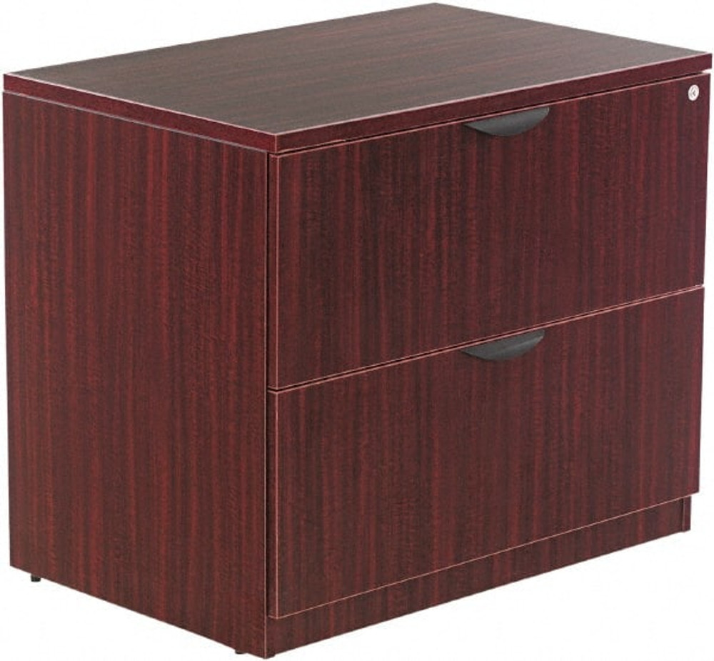 ALERA ALEVA513622MY Horizontal File Cabinet: 2 Drawers, Woodgrain Laminate, Mahogany