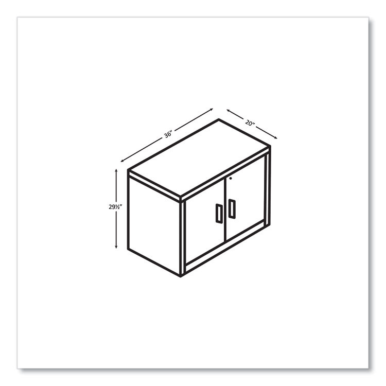 HON COMPANY 105291PINC 10500 Series Storage Cabinet with Doors, Two Shelves, 36" x 20" x 29.5", Pinnacle