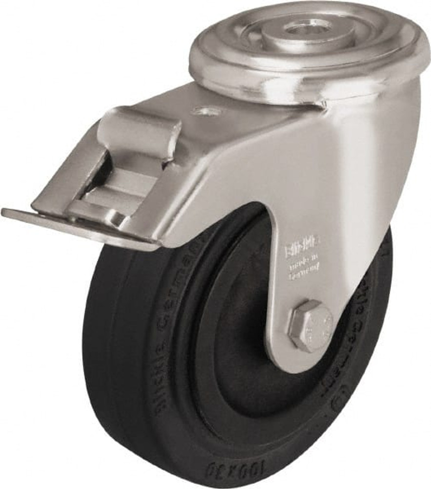 Blickle 745272 Hollow Kingpin Caster: Swivel, 4" Wheel Dia, 1-3/16" Wheel Width