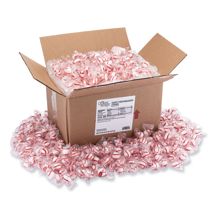 TOOTSIE ROLL INDUSTRIES Office Snax® 00661 Candy Assortments, Peppermint Puffs Candy, 5 lb Carton