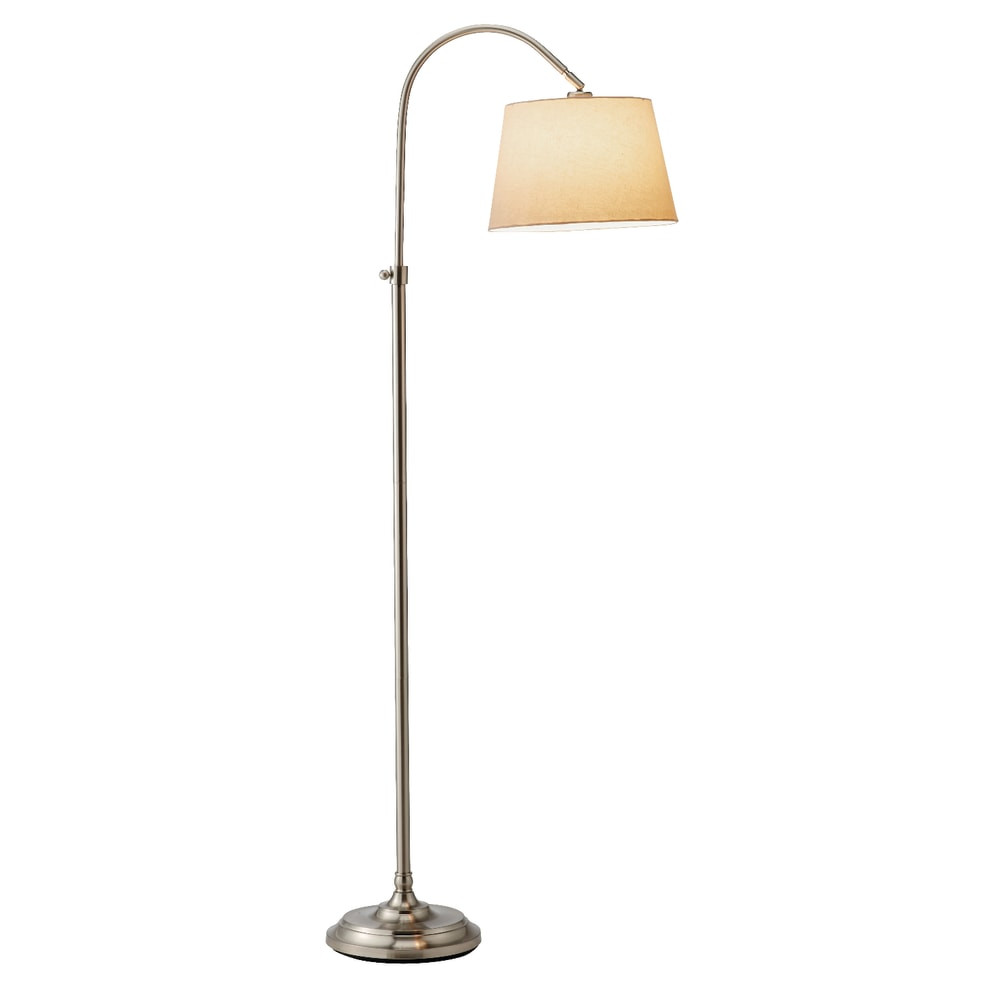 ADESSO INC Adesso 3188-22  Bonnet Floor Lamp, 62inH, Satin Steel/White