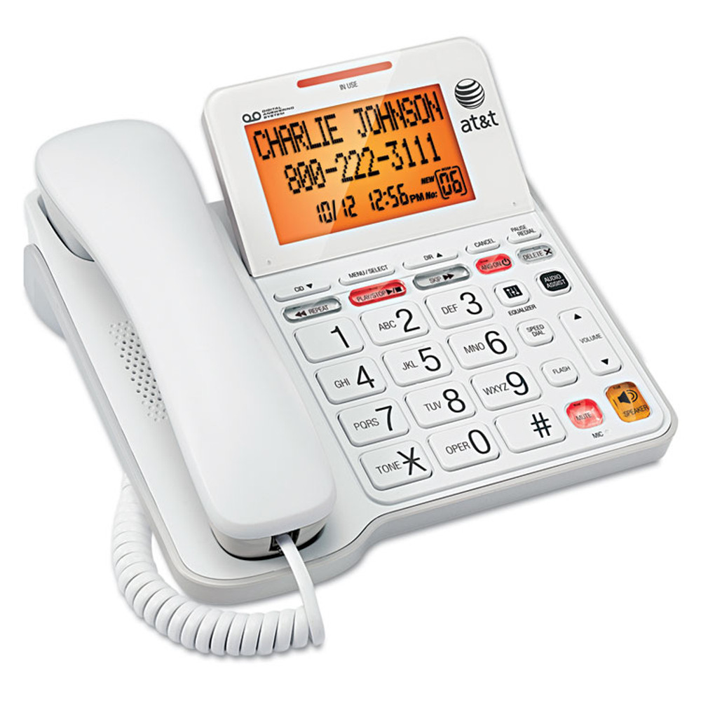 VTECH COMMUNICATIONS AT&T® CL4940 CL4940 Corded Speakerphone with Digital Answering System, White
