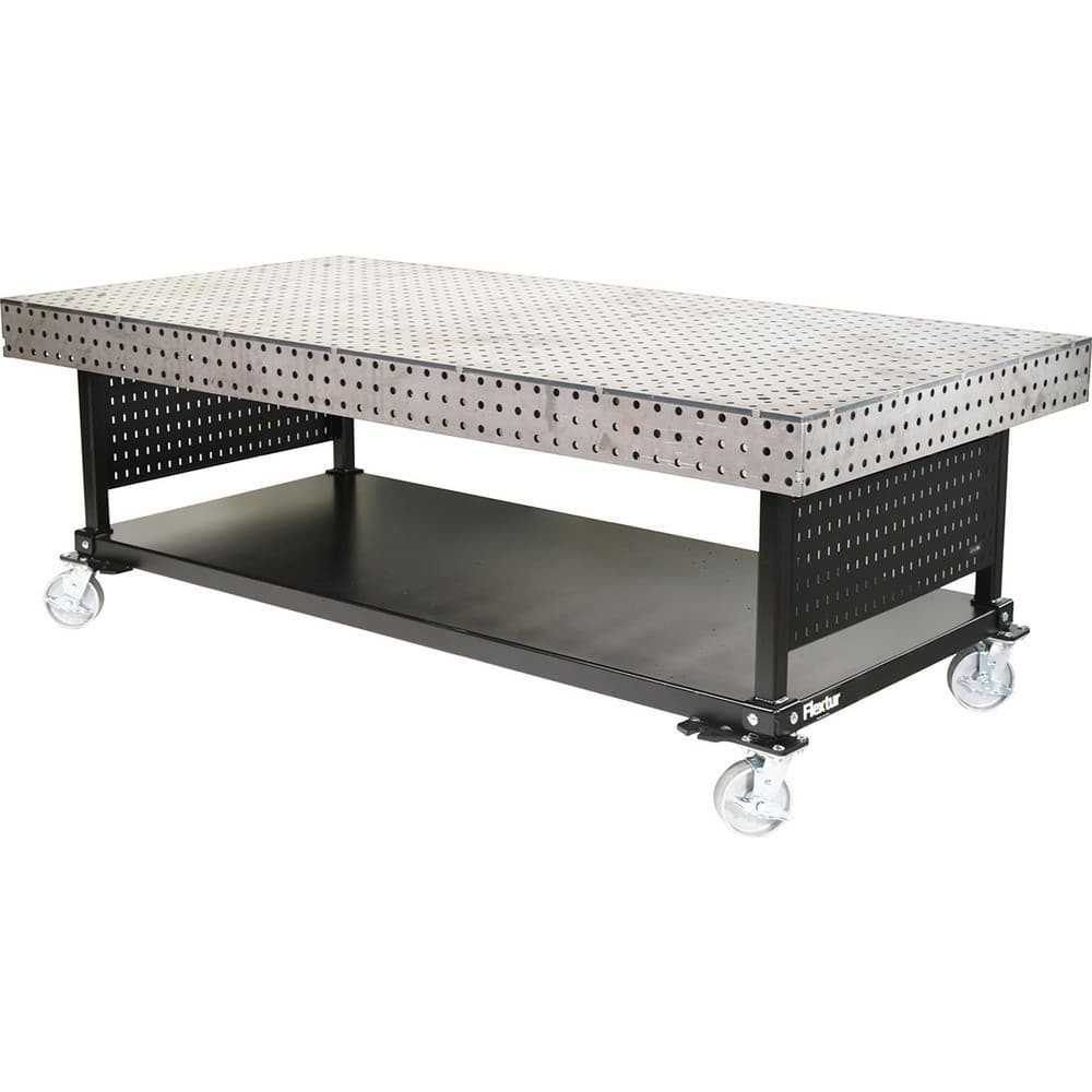 Flextur 78909525 Welding Tables; Overall Width: 96 in ; Overall Length: 48 in ; Shape: Rectangle ; Maximum Load Capacity: 4000.00 ; Material: Steel ; Finish: Metal