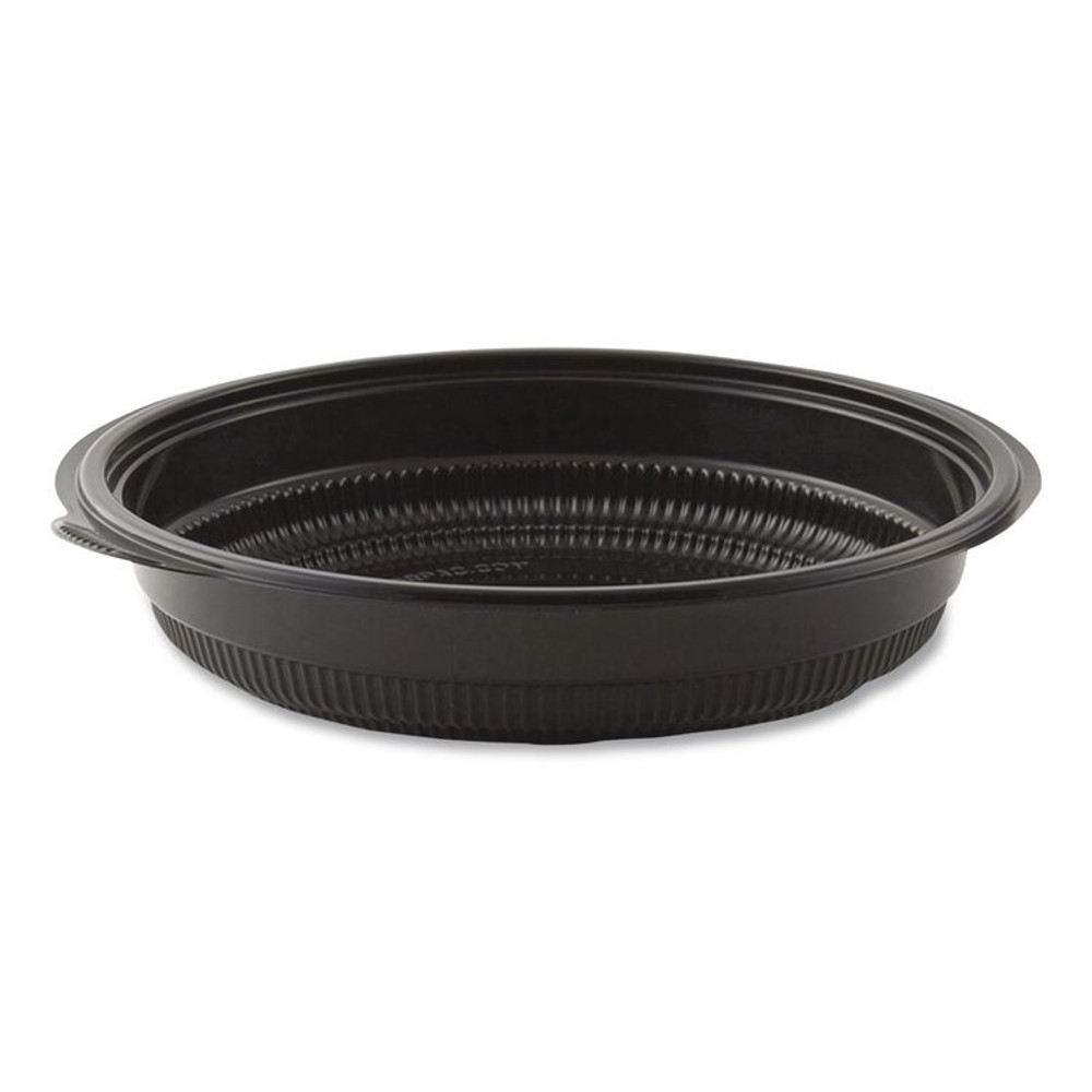 ANCHOR PACKAGING 4608532 MicroRaves Incredi-Bowl Base, 32 oz, 8.5" Diameter x 1.92" h, Black, Plastic, 150/Carton