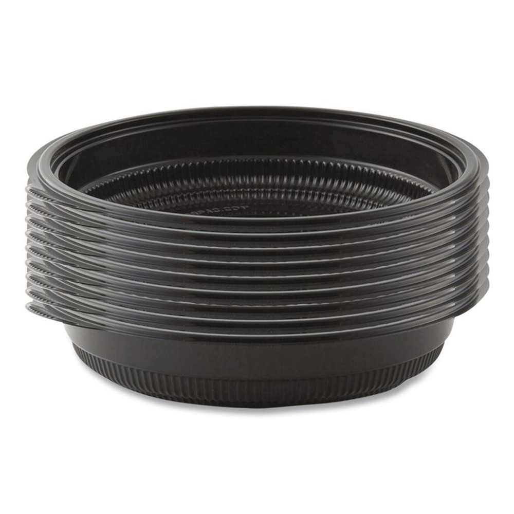 ANCHOR PACKAGING 4608532 MicroRaves Incredi-Bowl Base, 32 oz, 8.5" Diameter x 1.92" h, Black, Plastic, 150/Carton