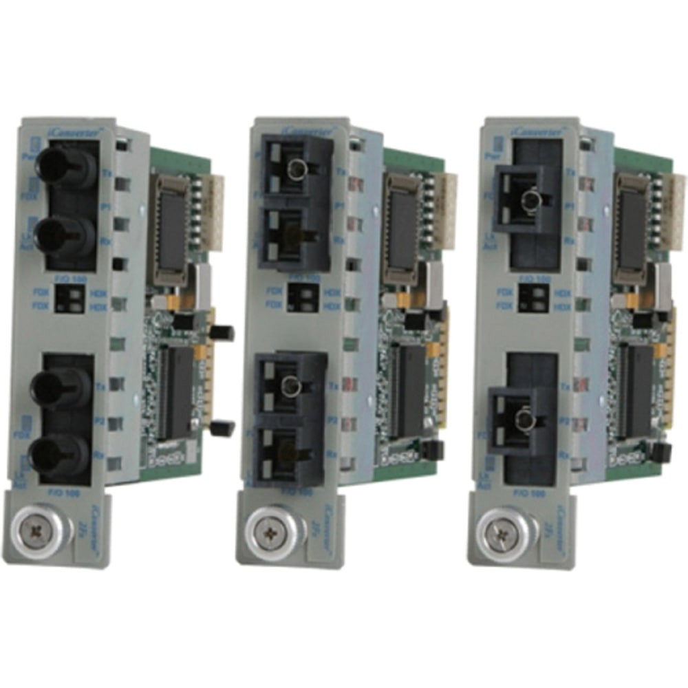OMNITRON SYSTEMS TECHNOLOGY, INC. 8441-1 Omnitron iConverter 2Fx Dual Fiber - Repeater - 100Mb LAN - 100Base-FX - ST single-mode / ST single-mode - up to 18.6 miles - 1310 nm