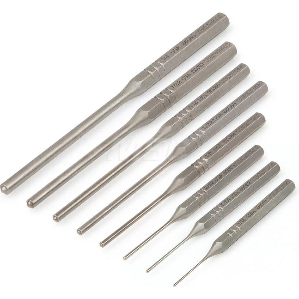 Tekton PNC93001 Roll Pin Punch Set, 8-Piece (1/16-1/4 in.)