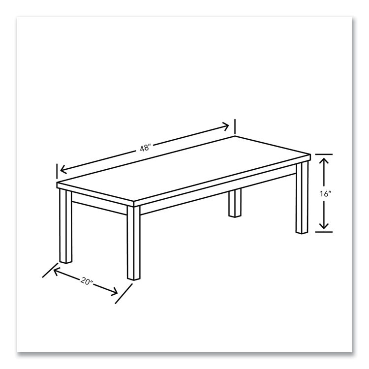 HON COMPANY 80191LKI1 80000 Series Laminate Occasional Coffee Table, Rectangular, 48w x 20d x 16h, Kingswood Walnut