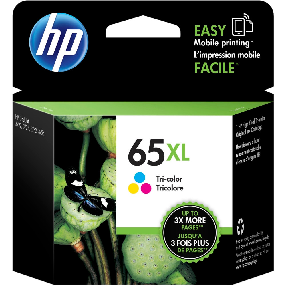 HP INC. HP N9K03AN  65XL Tri-Color High-Yield Ink Cartridge, N9K03AN