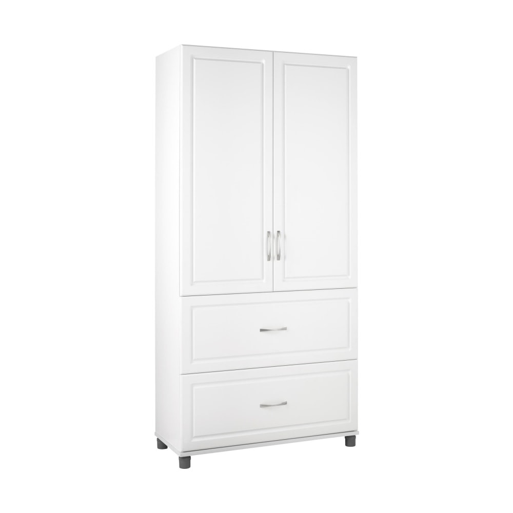 AMERIWOOD INDUSTRIES, INC. 7364401PCOM Ameriwood Home SystemBuild Kendall Storage Cabinet, 2 Drawers, 3 Shelves, White