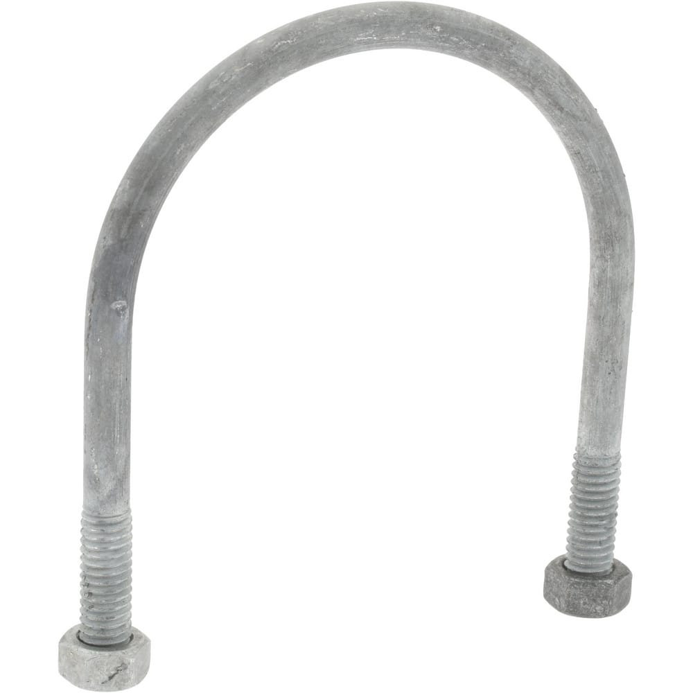 Gibraltar GIB53071 Round U-Bolt: Without Mount Plate, 5/16-18 UNC, 1" Thread Length, for 2-1/2" Pipe, Steel