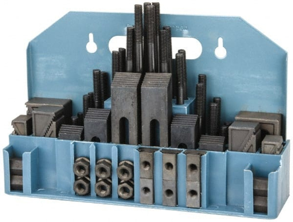 Value Collection 400-3456 52 Piece Fixturing Step Block & Clamp Set with 1" Step Block, 9/16" T-Slot, 3/8-16 Stud Thread