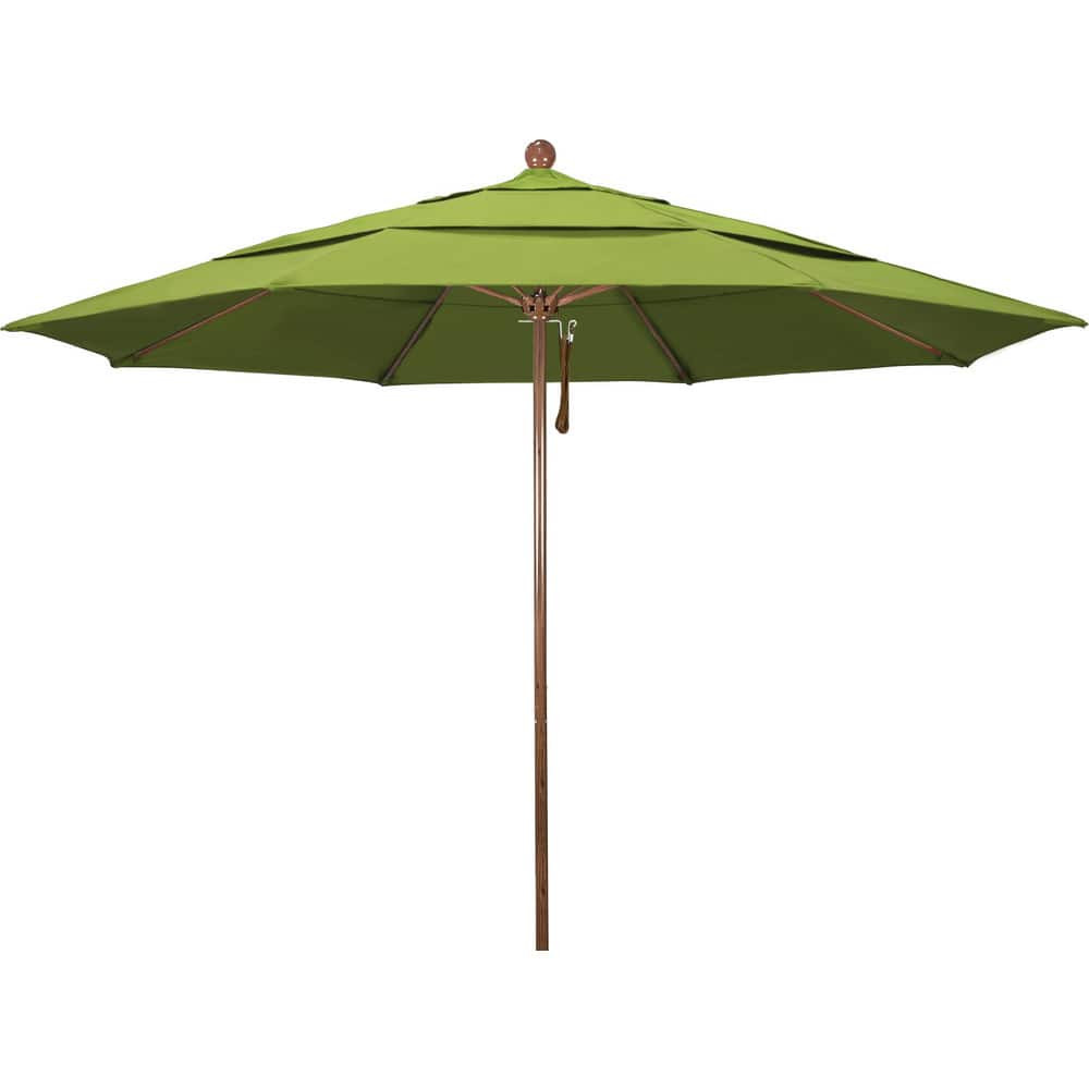 California Umbrella 194061619643 Patio Umbrellas; Fabric Color: Ginkgo ; Base Included: No ; Fade Resistant: Yes ; Diameter (Feet): 11 ; Canopy Fabric: Pacifica