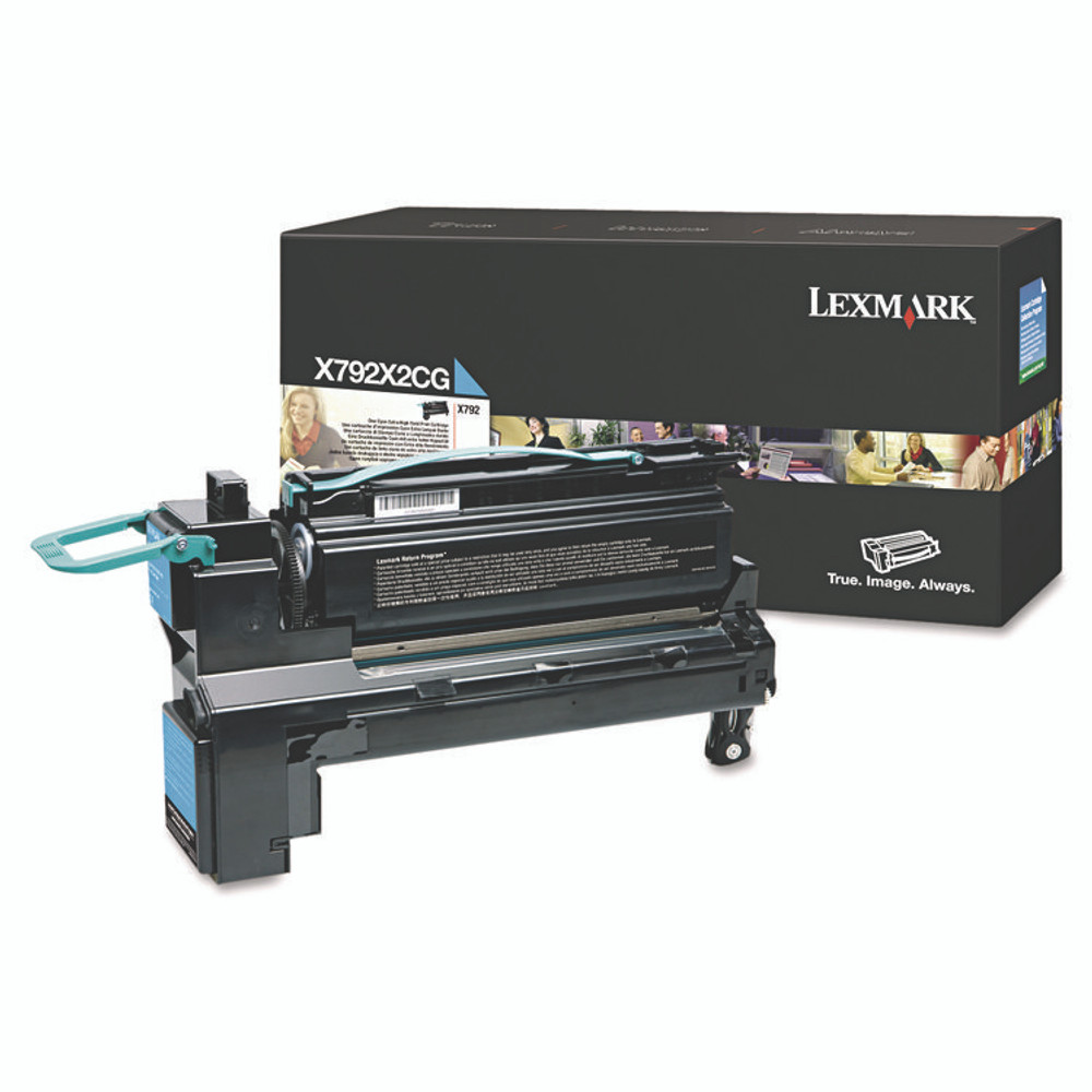 LEXMARK INT'L, INC. X792X2CG X792X2CG Extra High-Yield Toner, 20,000 Page-Yield, Cyan