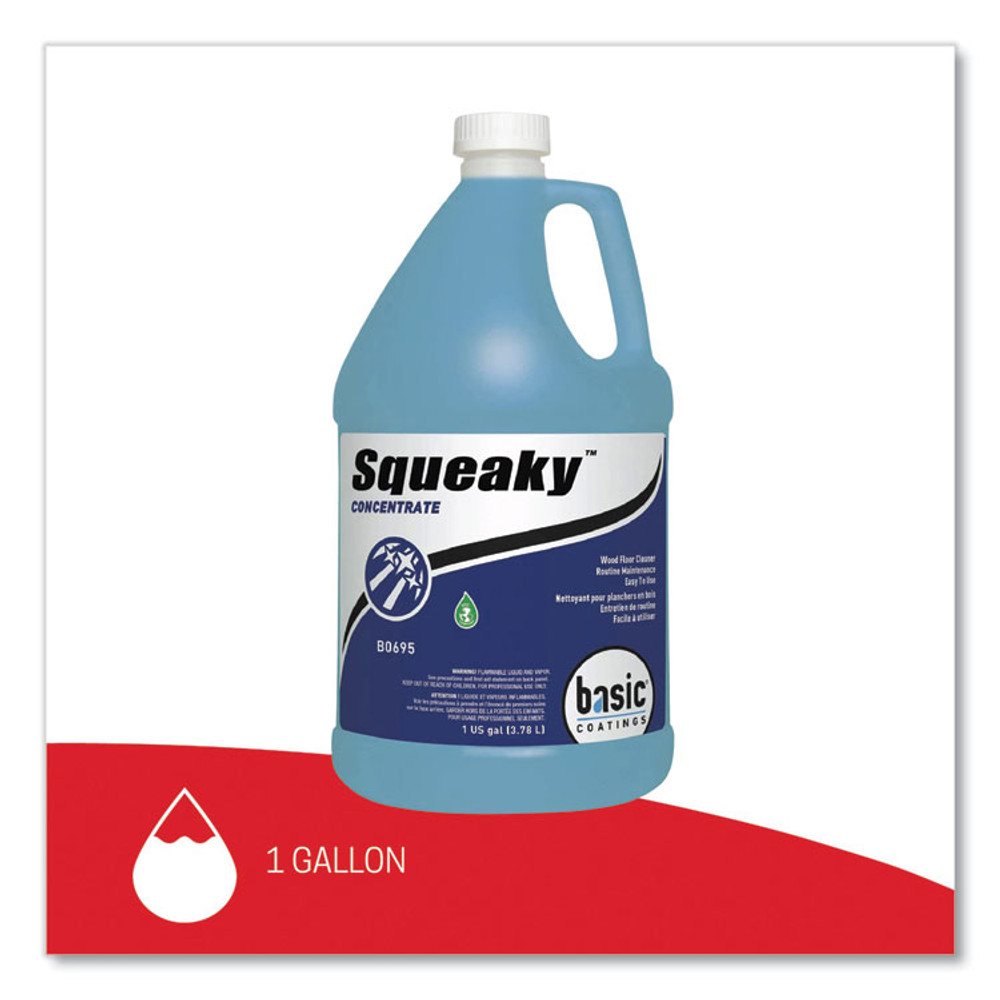 BETCO CORPORATION B06950412 Squeaky Concentrate Floor Cleaner, Characteristic Scent, 1 gal Bottle, 4/Carton
