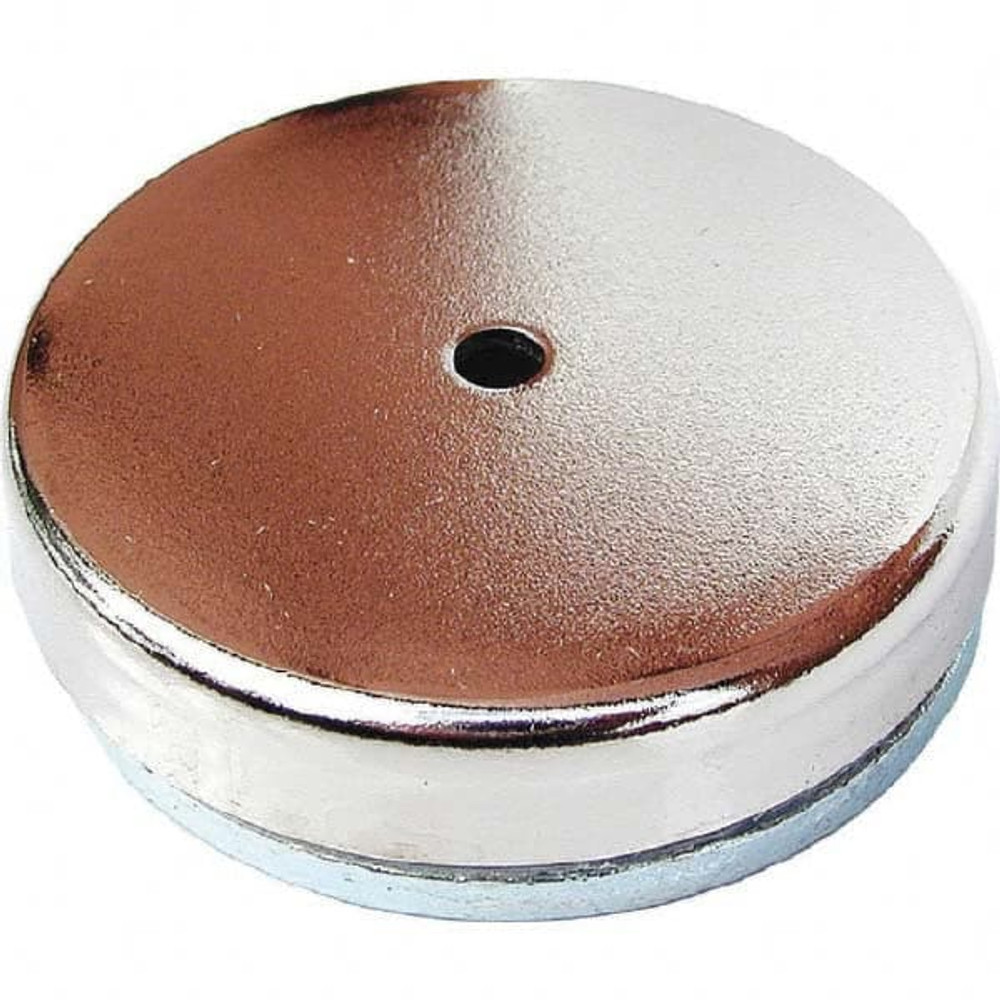 Eclipse E682 Ceramic Pot Magnets; Diameter (Inch): 2.6300; 2.63 in; Height (Inch): 0.38 in; Height (mm): 0.38 in; Average Pull Force (Lb.): 82 lb; 37.27 kg; 82; Color: Silver; Insulation Material: Epoxy Resin; Height (Decimal Inch): 0.38 in; Average 