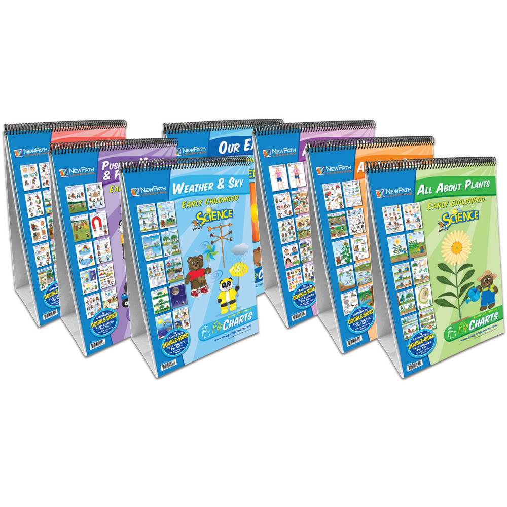 NewPath Learning NP-340035  Early Childhood Science Readiness Flip Charts, Set Of All 7