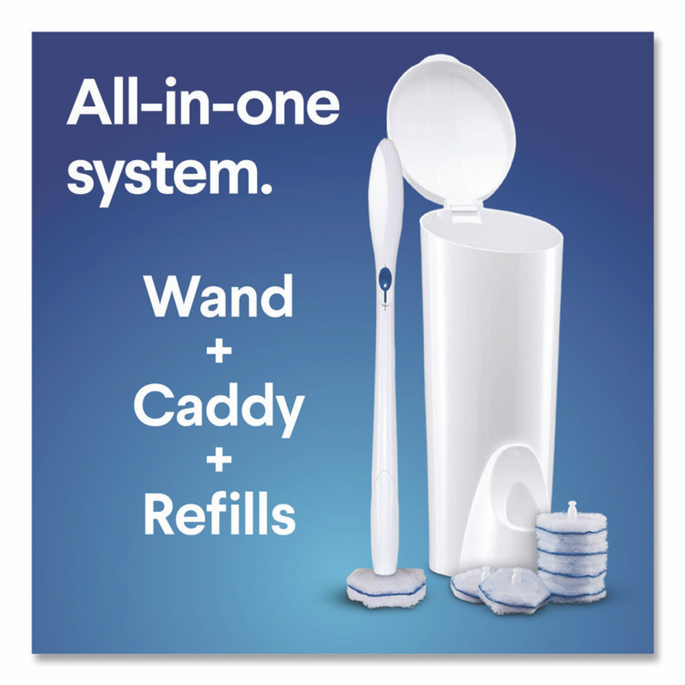 CLOROX SALES CO. 03191CT ToiletWand Disposable Toilet Cleaning System: Handle, Caddy and Refills, White, 6/Carton
