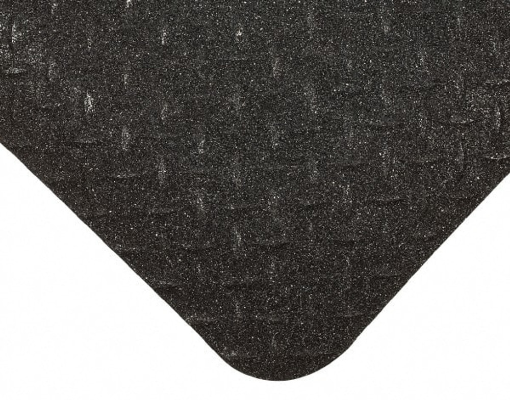 Wearwell 416.916X3X5BK Anti-Fatigue Mat: 60" Length, 36" Wide, 9/16" Thick, Vinyl, Beveled Edge, Heavy-Duty