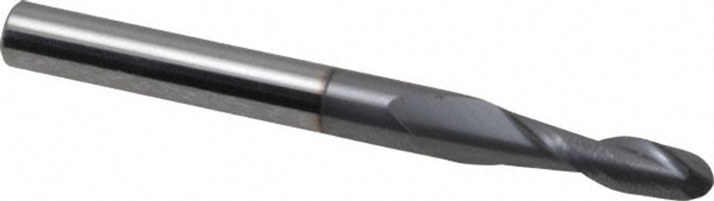 OSG 402-1562-BN08 Ball End Mill: 0.1563" Dia, 0.5625" LOC, 2 Flute, Solid Carbide