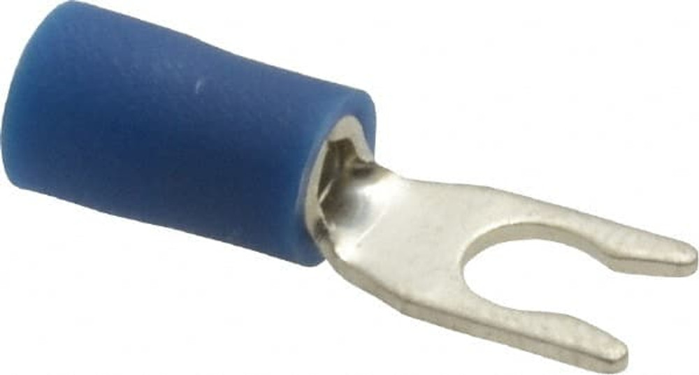 Ideal 83-7051 #6 Stud, 16 to 14 AWG Compatible, Partially Insulated, Crimp Connection, Locking Fork Terminal