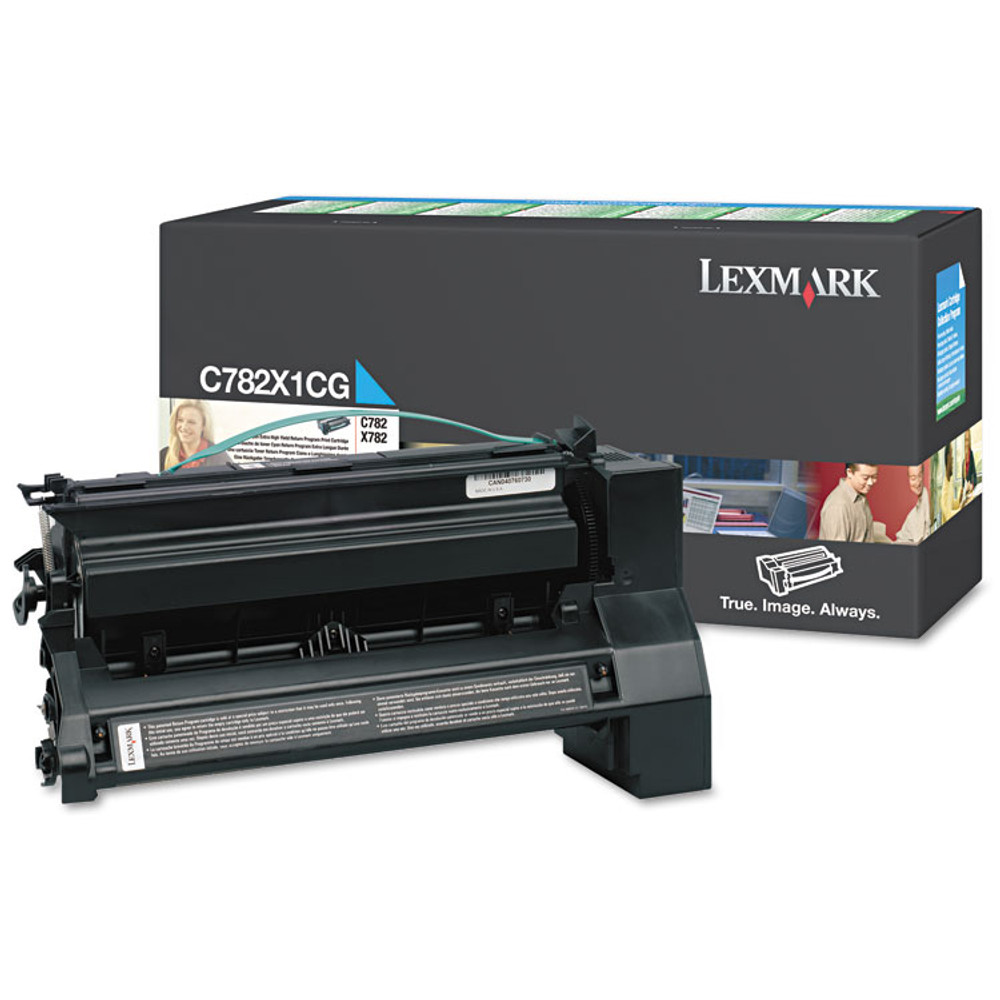 LEXMARK INT'L, INC. C782X1CG C782X1CG Extra High-Yield Toner, 15,000 Page-Yield, Cyan