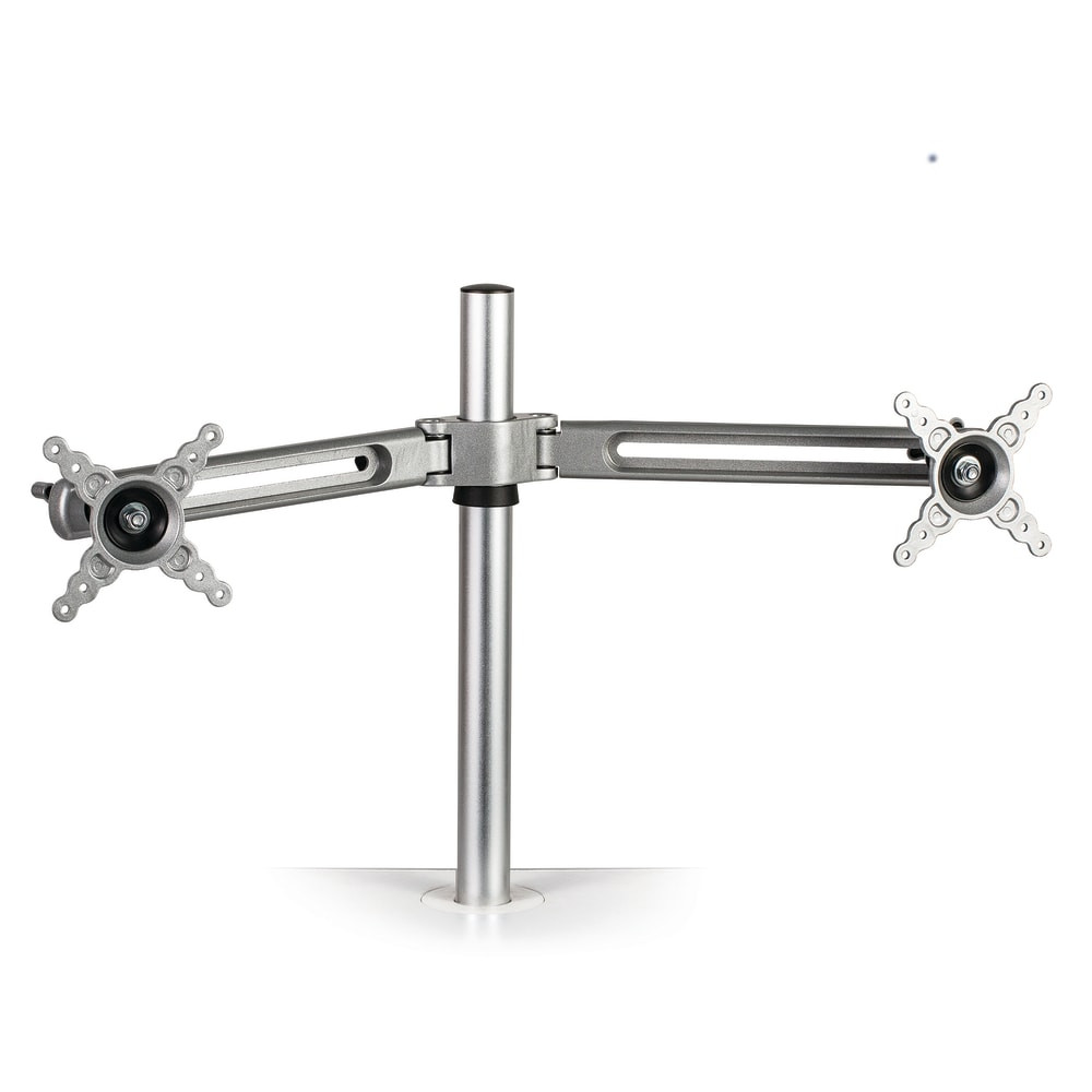 Outfit your Lotus Sit-Stand workstation (sold separately) with 2 monitors using this dual-arm kit. An adjustable design ensures you can find a comfortable view.  Designed for use with select Fellowes Lotus sit-stand workstations (sold separately).  Each arm supports up to a 27in monitor weighing up to 13 lb.  Metal construction delivers durable support.  Height adjusts up to 16in above your worksurface with a reach of 12 1/2in.  Grommet hole pattern meets VESA mounting standards.  Backed by the manufacturers 5-year limited warranty.  Have the right tools in place to prepare your workforce to work from anywhere.