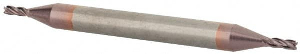 SGS 39603 Square End Mill: 3/64'' Dia, 3/32'' LOC, 1/8'' Shank Dia, 1-1/2'' OAL, 4 Flutes, Solid Carbide