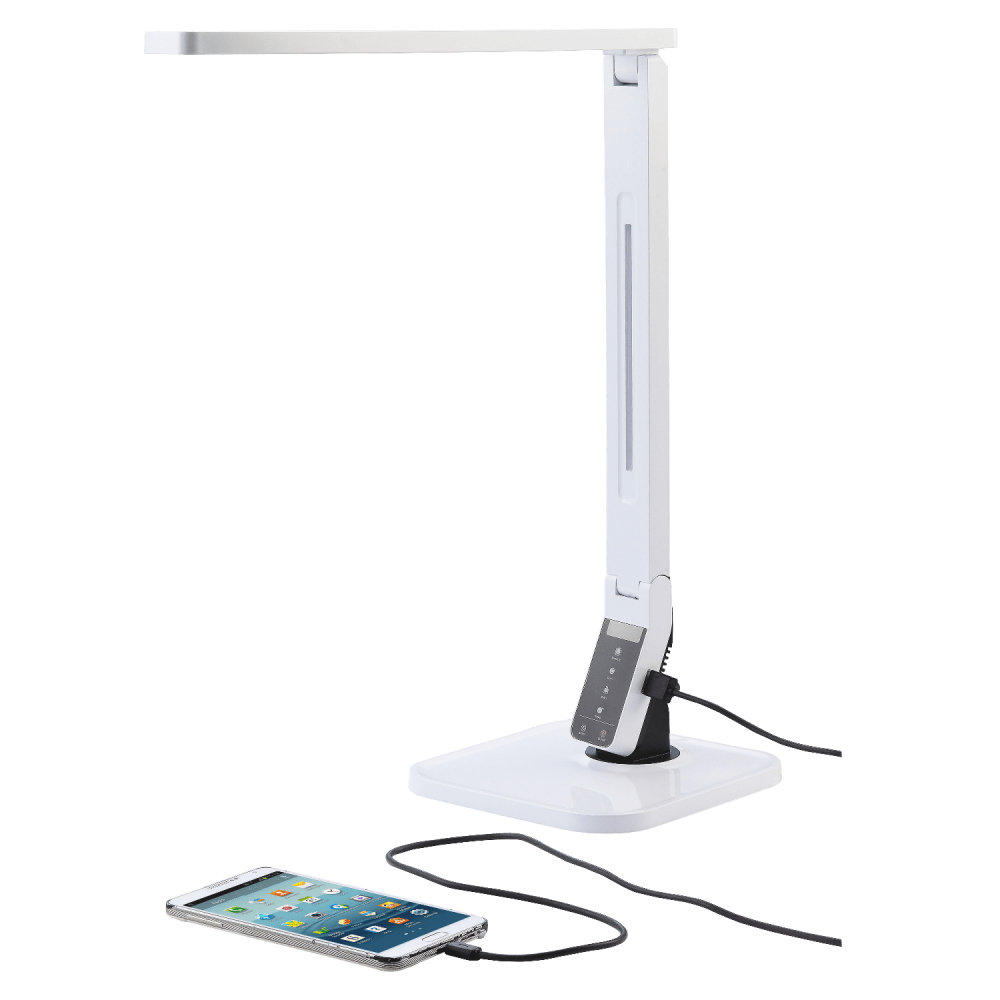 SP RICHARDS 99773 Lorell LED Smart USB Desk Lamp, Dimmable, White