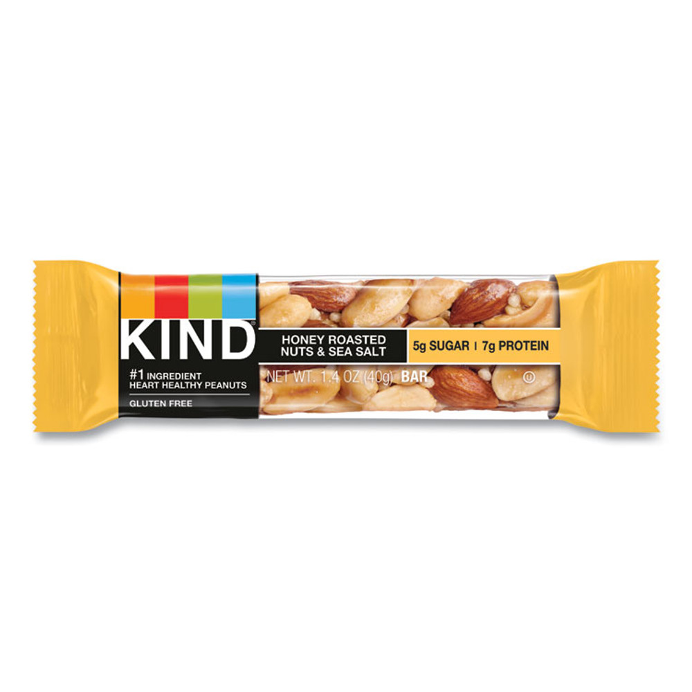 KIND LLC 19990 Nuts and Spices Bar, Honey Roasted Nuts/Sea Salt, 1.4 oz Bar, 12/Box