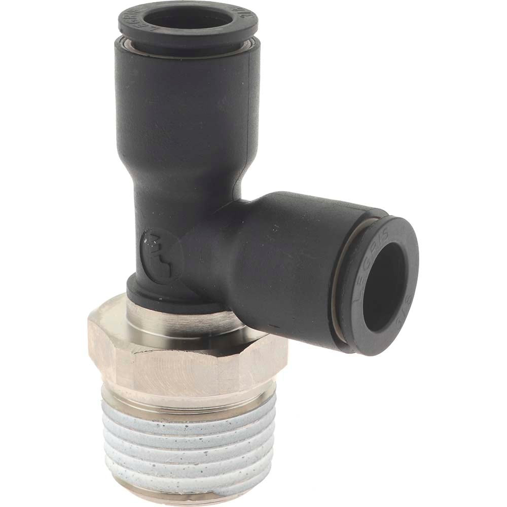 Legris 3103 60 22 Push-To-Connect Tube Fitting: Male Run Tee, 1/2" Thread, 3/8" OD