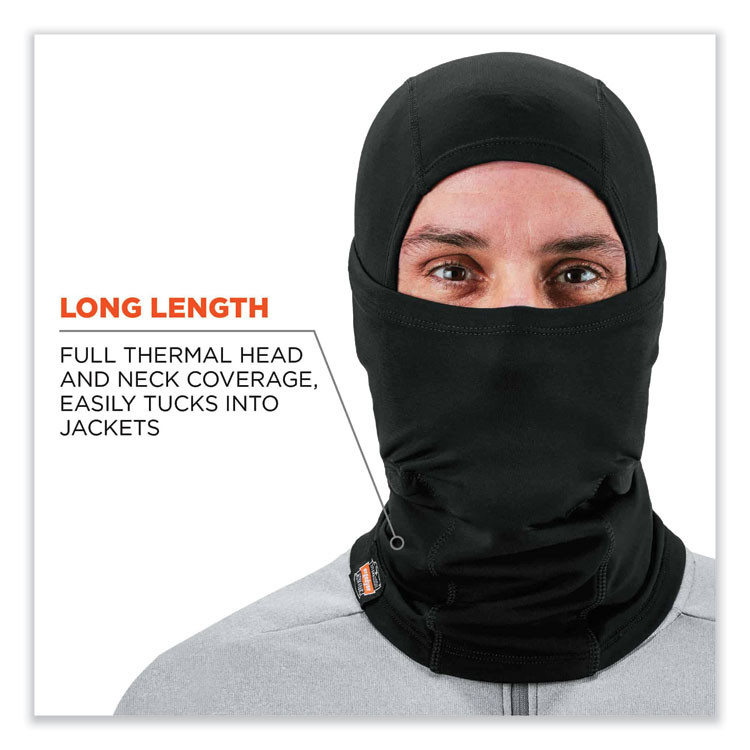TENACIOUS HOLDINGS, INC. ergodyne® 16844 N-Ferno 6844 Dual-Layer Balaclava Face Mask, Nylon/Spandex, One Size Fits Most, Black