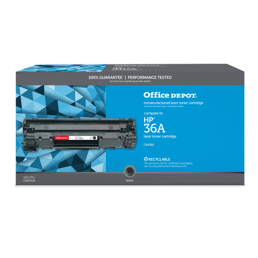 CLOVER TECHNOLOGIES GROUP, LLC OD36A Office Depot Remanufactured Black Toner Cartridge Replacement For HP 36A