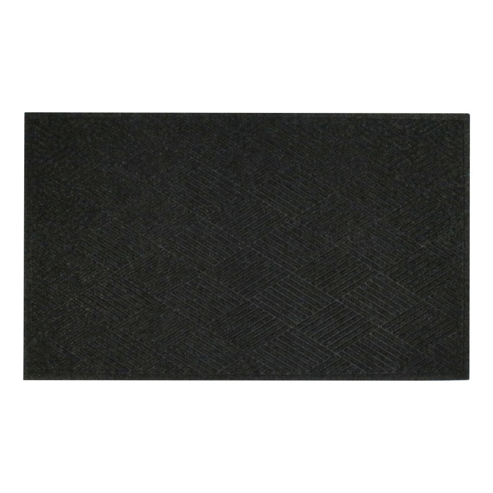 M+A MATTING 2085446070  WaterHog Diamond Classic Floor Mat, 72in x 48in, Charcoal