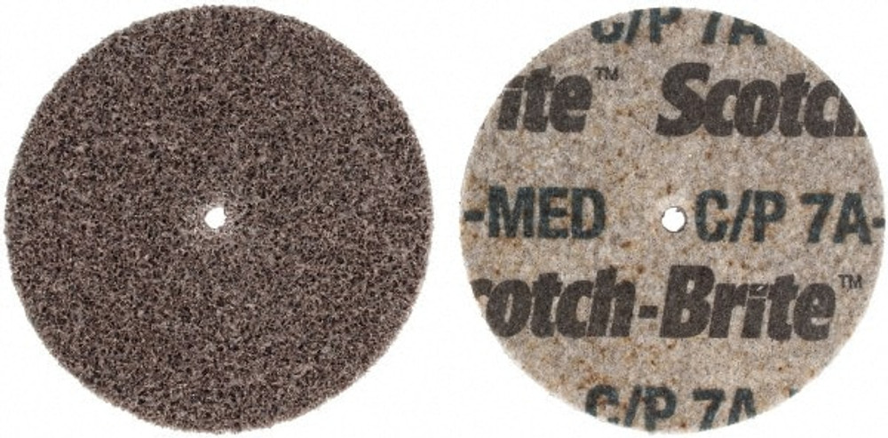 3M 7100099610 Deburring Wheel:  2" Dia,  1/8" Face Width,  1/8" Hole,  Density 7 N/A Aluminum Oxide