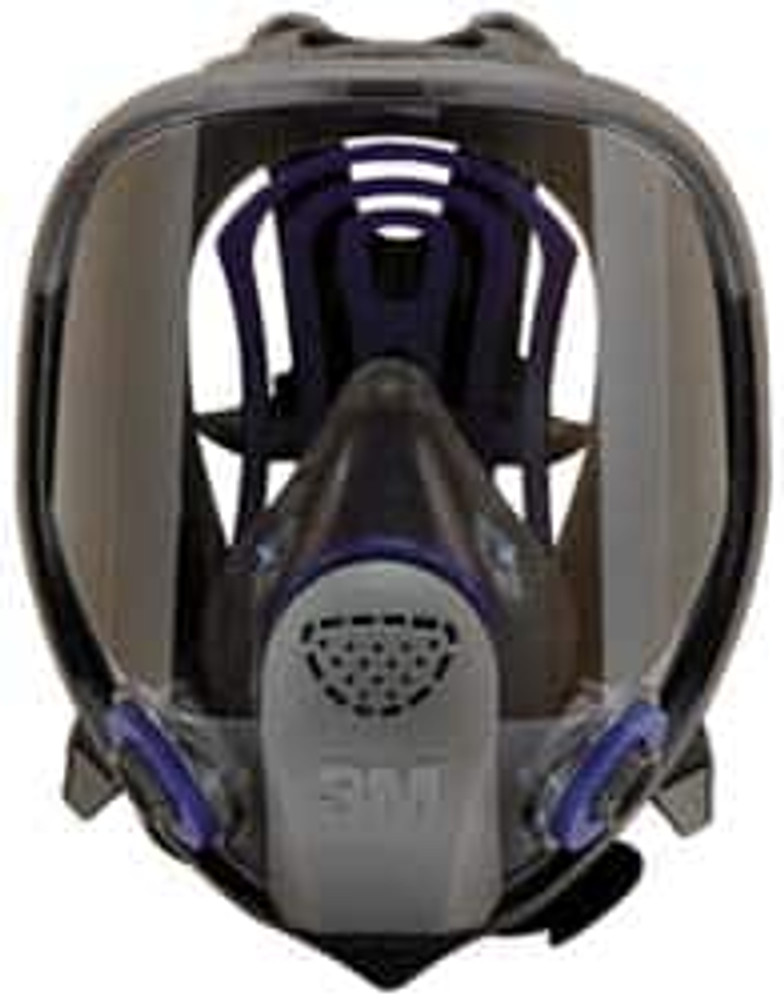 3M 7100001847 Full Face Respirator: Silicone, Bayonet, Large