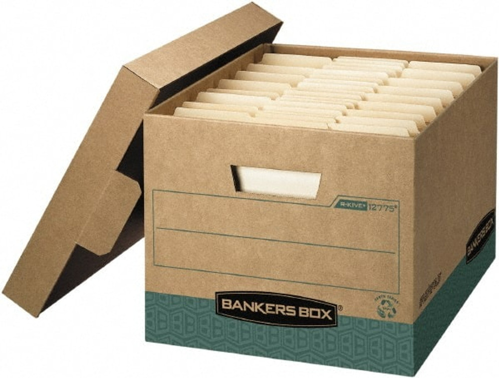 BANKERS BOX FEL12775 Pack of (12) 1 Compartment, 12-3/4" Wide x 10-3/8" High x 16-1/2" Deep, Storage Boxes