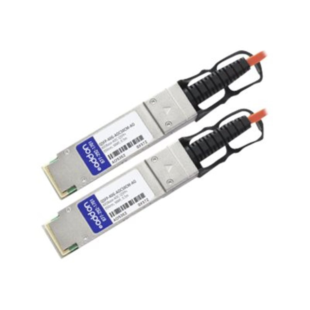 ADD-ON COMPUTER PERIPHERALS, INC. QSFP-40G-AOC50CM-AO AddOn 0.5m Industry Standard QSFP+ AOC - Network cable - QSFP+ to QSFP+ - 0.5 m - fiber optic - active