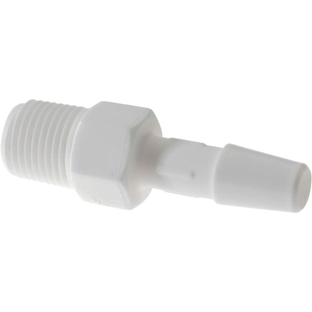 MSC A2-4WP Barbed Tube Adapter: Single Barb, 1/4" Barb, 1/8" NPT