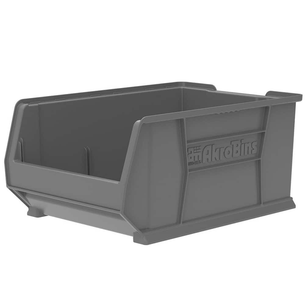 Akro-Mils 30288GREY Plastic Hopper Stacking Bin: Gray