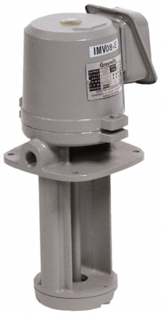 Graymills IMV25-F Immersion Pump: 1/4 hp, 230/460V, 3 Phase, 3,450 RPM, Cast Iron Housing