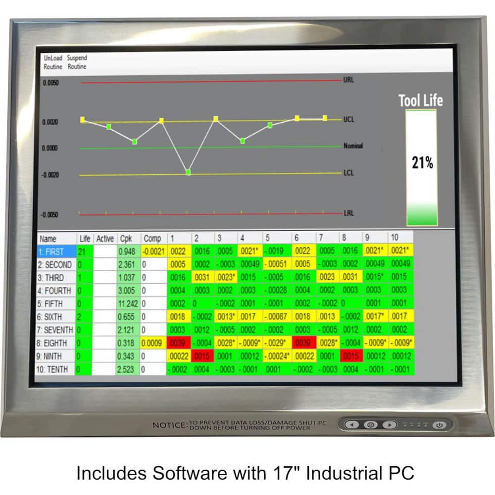 Caron Engineering AUTOAPP-PC17 CNC Software & Interface Equipment; Type: Automated Tool Wear Compensation Software; For Use With: CNC Machines & Controls; Software Type: Data Acquisition & Analysis; Format: Ethernet TCP/IP; Includes: AutoComp Softwar
