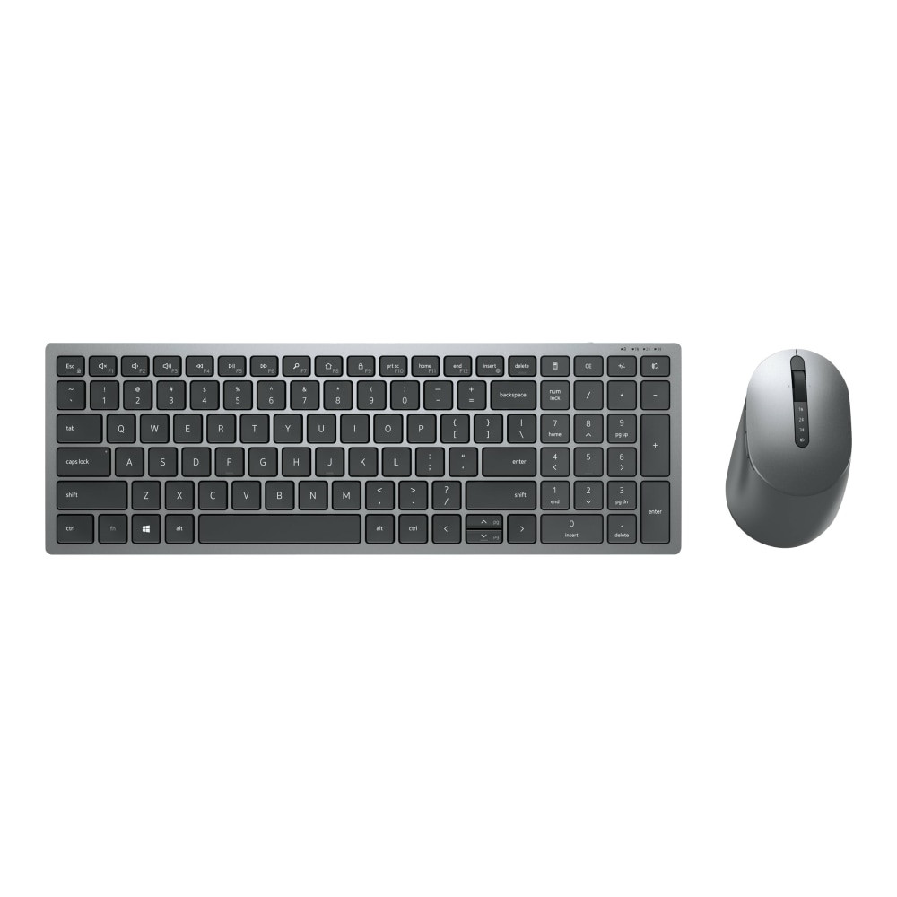 DELL MARKETING L.P. 580-AISY Dell Multi-Device KM7120W - Keyboard and mouse set - wireless - 2.4 GHz, Bluetooth 5.0 - US English - titan gray