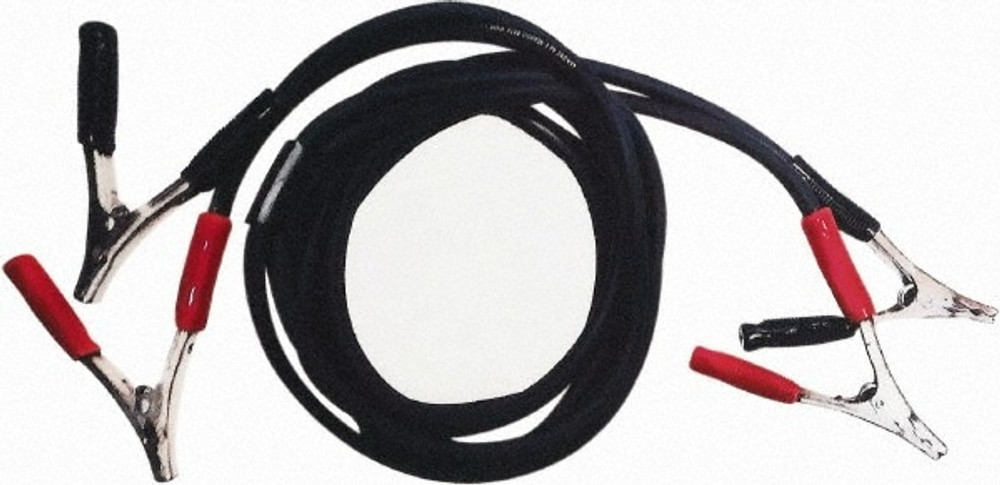 Ability One 10010 Booster Cables; Cable Type: Parrot Jaw Clamps with Welding Cable ; Wire Gauge: 1/0 ga ; Cable Length: 12 ; Cable Color: Red & Black ; Amperage: 600